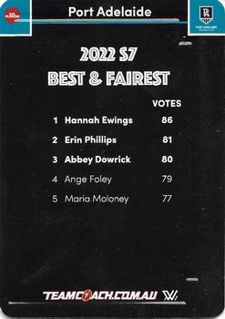 2023 AFLW TeamCoach - Best & Fairest Silver #BF13 Hannah Ewings Back